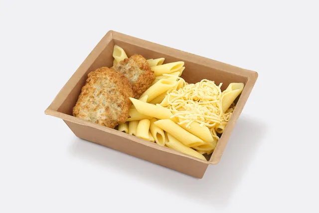 Котлеты рубленые куриные с пастой